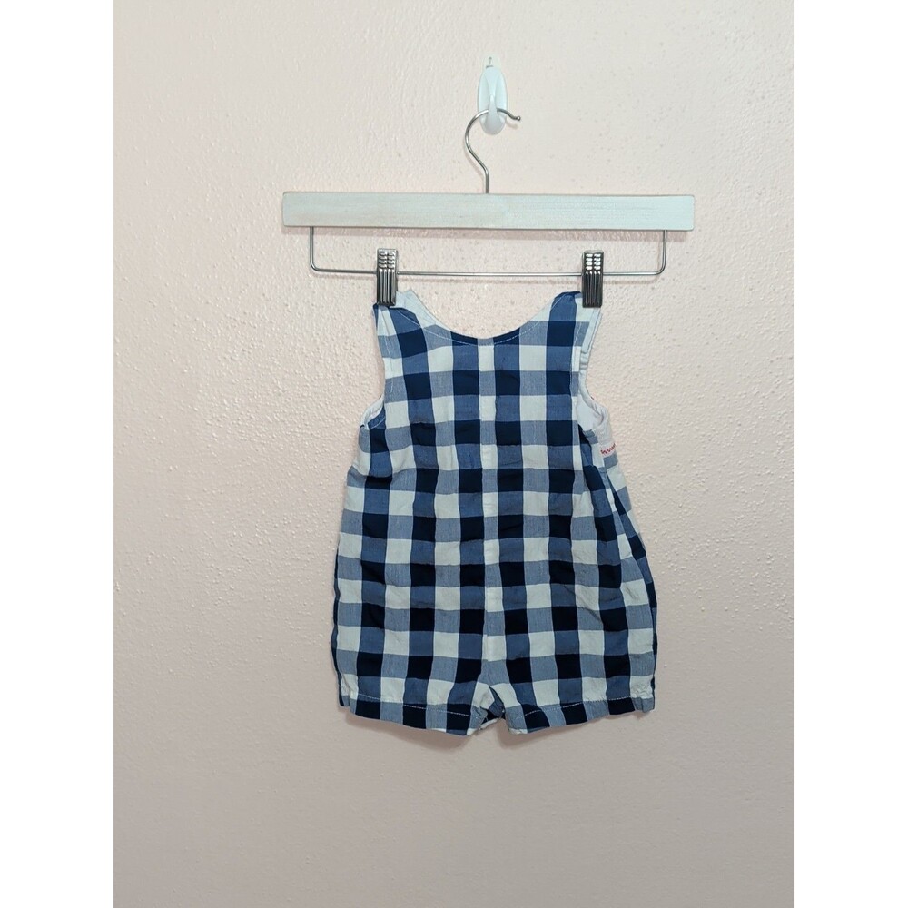 Good Lad Patriotic Flag Smocked Gingham Romper 12 Month - Picture 4 of 9
